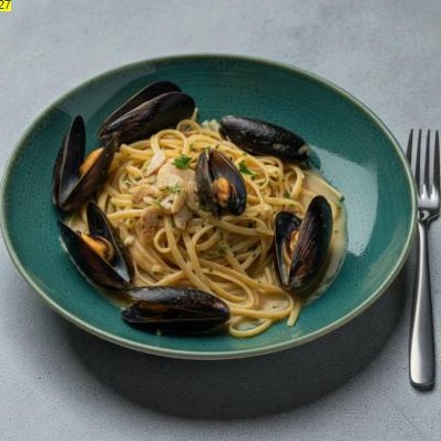 Linguini con mejillones
